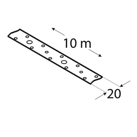 10 Bandes De Fixation Perforées Tm9/10 - 19X0.9 mm /10 M - D-Work