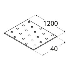 10 Plaques Perforées Pp91 - 40X1200X2.0 mm - D-Work