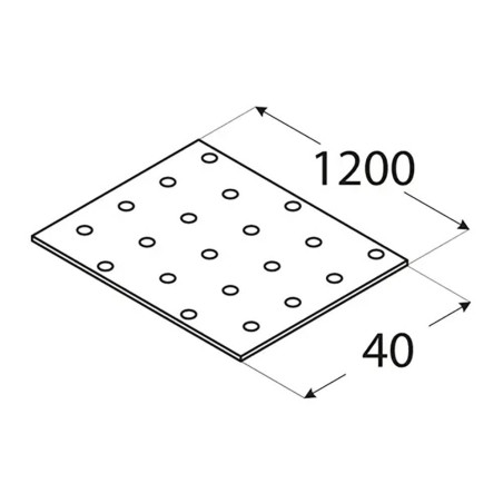10 Plaques Perforées Pp91 - 40X1200X2.0 mm - D-Work
