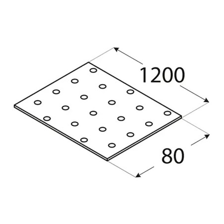 Plaque Perforée Pp93 - 80X1200X2.0 mm - D-Work