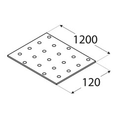 Plaque Perforée Pp95 - 120X1200X2.0 mm - D-Work
