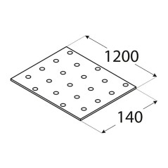 Plaque Perforée Pp96 - 140X1200X2.0 mm - D-Work