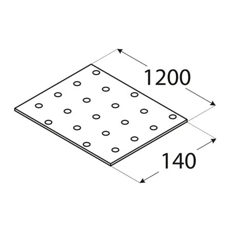Plaque Perforée Pp96 - 140X1200X2.0 mm - D-Work