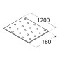 Plaque Perforée 180x1200x2 mm - Acier - Usage Bricolage - D-Work
