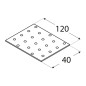 20 Plaques Perforées Pp3 - 120X40X2.0 mm - D-Work 20 Plaques Perforées Pp3 - 120X40X2.0 mm - D-Work