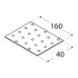 20 Plaques Perforées Pp4 - 160X40X2.0 mm - D-Work 20 Plaques Perforées Pp4 - 160X40X2.0 mm - D-Work
