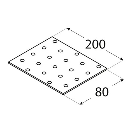 20 Plaques Perforées Pp9 - 200X80X2.0 mm - D-Work