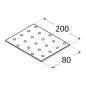 20 Plaques Perforées PP9 200x80x2 mm - Acier - Usage Bricolage - D-Work