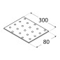 10 Plaques Perforées Pp11 - 300X80X2.0 mm - D-Work 10 Plaques Perforées Pp11 - 300X80X2.0 mm - D-Work