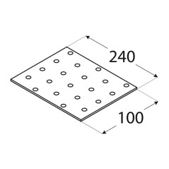 10 Plaques Perforées Pp13 - 240X100X2.0 mm - D-Work