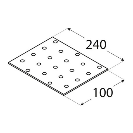10 Plaques Perforées Pp13 - 240X100X2.0 mm - D-Work