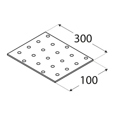 10 Plaques Perforées Pp15 - 300X100X2.0 mm - D-Work
