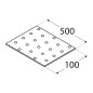10 Plaques Perforées Pp17 - 500X100X2.0 mm - D-Work 10 Plaques Perforées Pp17 - 500X100X2.0 mm - D-Work