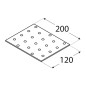 10 Plaques Perforées Pp18 - 200X120X2.0 mm - D-Work 10 Plaques Perforées Pp18 - 200X120X2.0 mm - D-Work