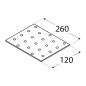 10 Plaques Perforées Pp20 - 260X120X2.0 mm - D-Work 10 Plaques Perforées Pp20 - 260X120X2.0 mm - D-Work
