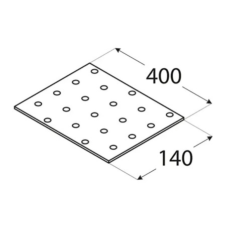 10 Plaques Perforées Pp22 - 400X140X2.0 mm - D-Work