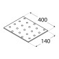 10 Plaques Perforées Pp22 - 400X140X2.0 mm - D-Work