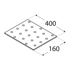 10 Plaques Perforées Pp23 - 400X160X2.0 mm - D-Work