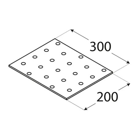 10 Plaques Perforées Pp24 - 300X200X2.0 mm - D-Work