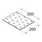 10 Plaques Perforées Pp24 - 300X200X2.0 mm - D-Work 10 Plaques Perforées Pp24 - 300X200X2.0 mm - D-Work