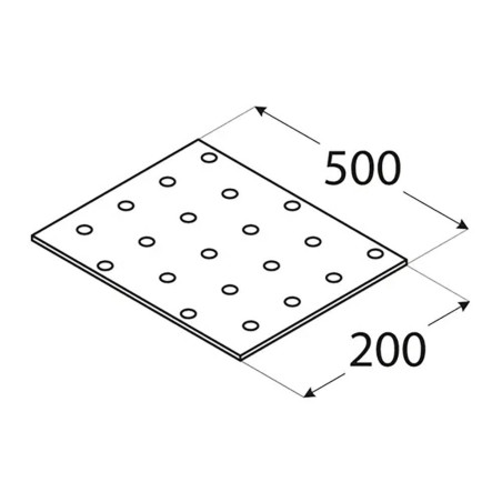 10 Plaques Perforées Pp26 - 200X500X2.0 mm - D-Work