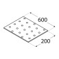 10 Plaques Perforées Pp27 - 200X600X2.0 mm - D-Work 10 Plaques Perforées Pp27 - 200X600X2.0 mm - D-Work