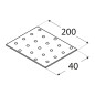 20 Plaques Perforées Pp28 - 40X200X2.0 mm - D-Work 20 Plaques Perforées Pp28 - 40X200X2.0 mm - D-Work