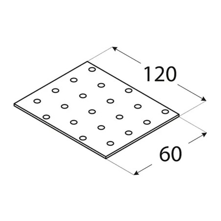 20 Plaques Perforées Pp29 - 60X120X2.0 mm - D-Work