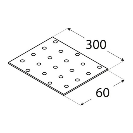 20 Plaques Perforées Pp30 - 60X300X2.0 mm - D-Work