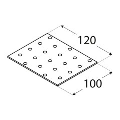 20 Plaques Perforées Pp31 - 100X120X2.0 mm - D-Work
