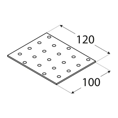 20 Plaques Perforées Pp31 - 100X120X2.0 mm - D-Work