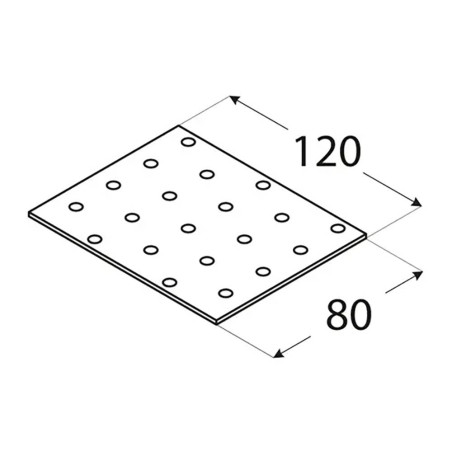 20 Plaques Perforées Pp33 - 80X120X2.0 mm - D-Work
