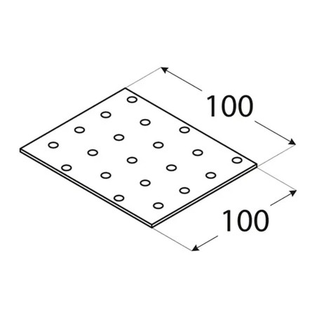 20 Plaques Perforées Pp35 - 100X100X2.0 mm - D-Work