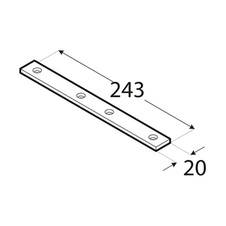 20 Connecteurs Étroits Lw6 - 243X24X4.0 mm - D-Work