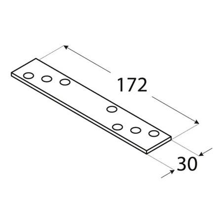 20 Connecteurs Épais LG1 172x30x3 mm - Acier - Fixation Robuste - D-Work