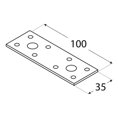 20 Connecteurs Plat Lp1 - 100X35X2.5 mm - D-Work