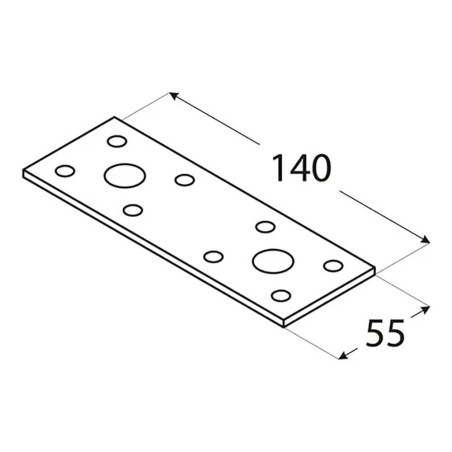 20 Connecteurs Plat Lp2 - 140X55X2.5 mm - D-Work