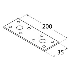 20 Connecteurs Plat Lp3 - 200X35X2.5 mm - D-Work