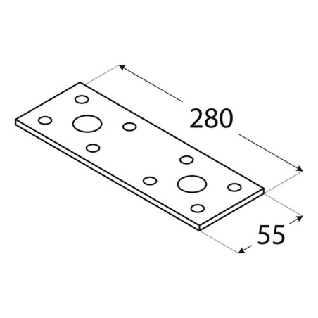 20 Connecteurs Plat Lp4 - 280X55X2.5 mm - D-Work