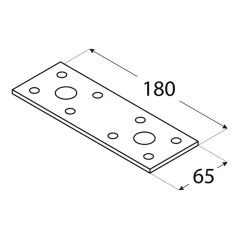20 Connecteurs Plat Lp5 - 180X65X2.5 mm - D-Work