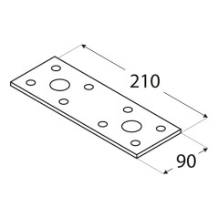 20 Connecteurs Plat Lp6 - 210X90X2.5 mm - D-Work