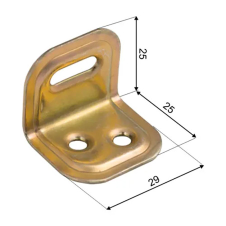 20 Équerres Pour Meuble 25x25x29 mm - Acier Zingué - Fixation Solide - D-Work