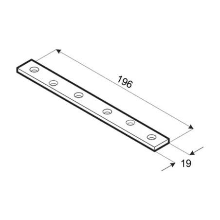 20 Connecteurs Plats LW 200 196x19x2 mm - Acier - Fiables et Pratiques - D-Work