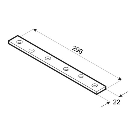20 Connecteurs Plats LW 300 296x22x2 mm - Acier - Fiables et Pratiques - D-Work