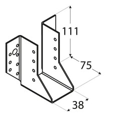 10 Sabots De Solive Wb8 - 45X108X75X2.0 mm - D-Work
