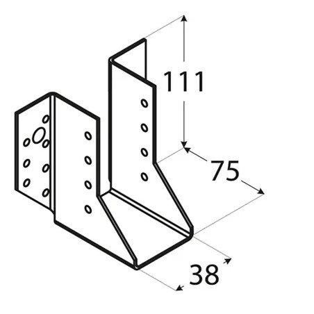 10 Sabots De Solive Wb8 - 45X108X75X2.0 mm - D-Work