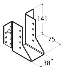 10 Sabots De Solive Wb9 - 45X138X75X2.0 mm - D-Work