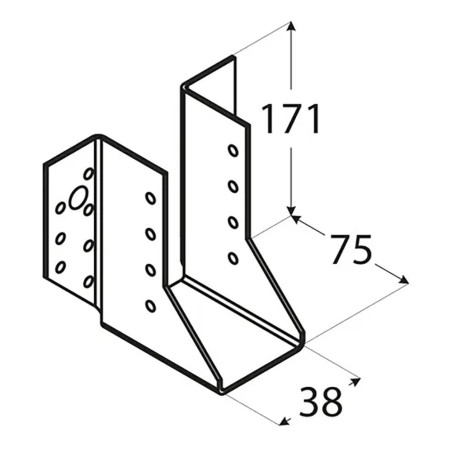 10 Sabots De Solive Wb10 - 51X105X75X2.0 mm - D-Work