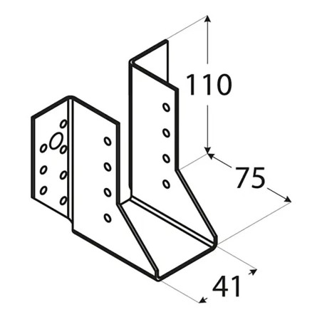 10 Sabots De Solive Wb11 - 51X135X75X2.0 mm - D-Work