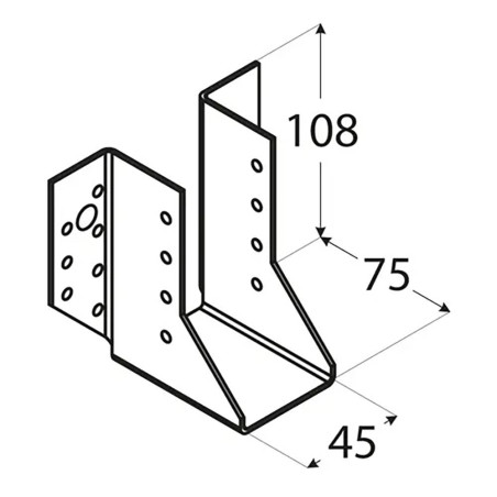 10 Sabots De Solive WB14 60x100x75x2,0 mm - Acier - Fixation Solide - D-Work